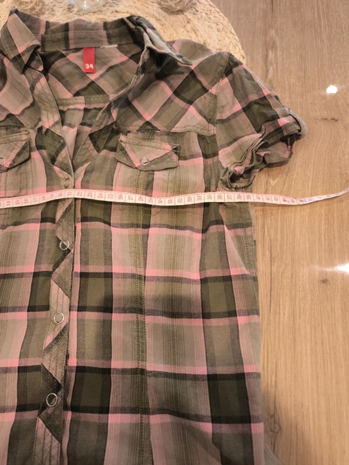 Chemise à carreaux H&M taille 34 - photo numéro 2