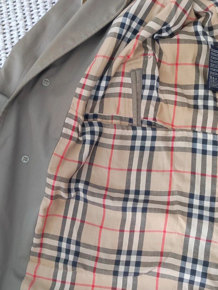 Manteau long trench kaki vintage / Burberry - 42/XL à 44/XXL - photo numéro 7