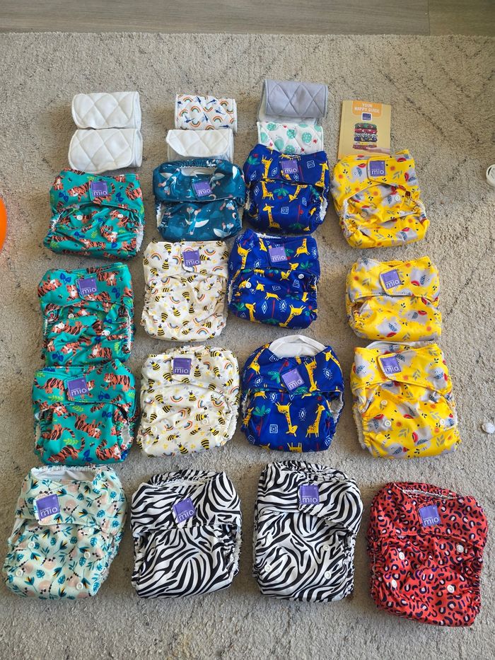 Lot de 16 couches lavables Bambino Mio – NEUVES – avec sac étanche & boîte d’origine - photo numéro 3