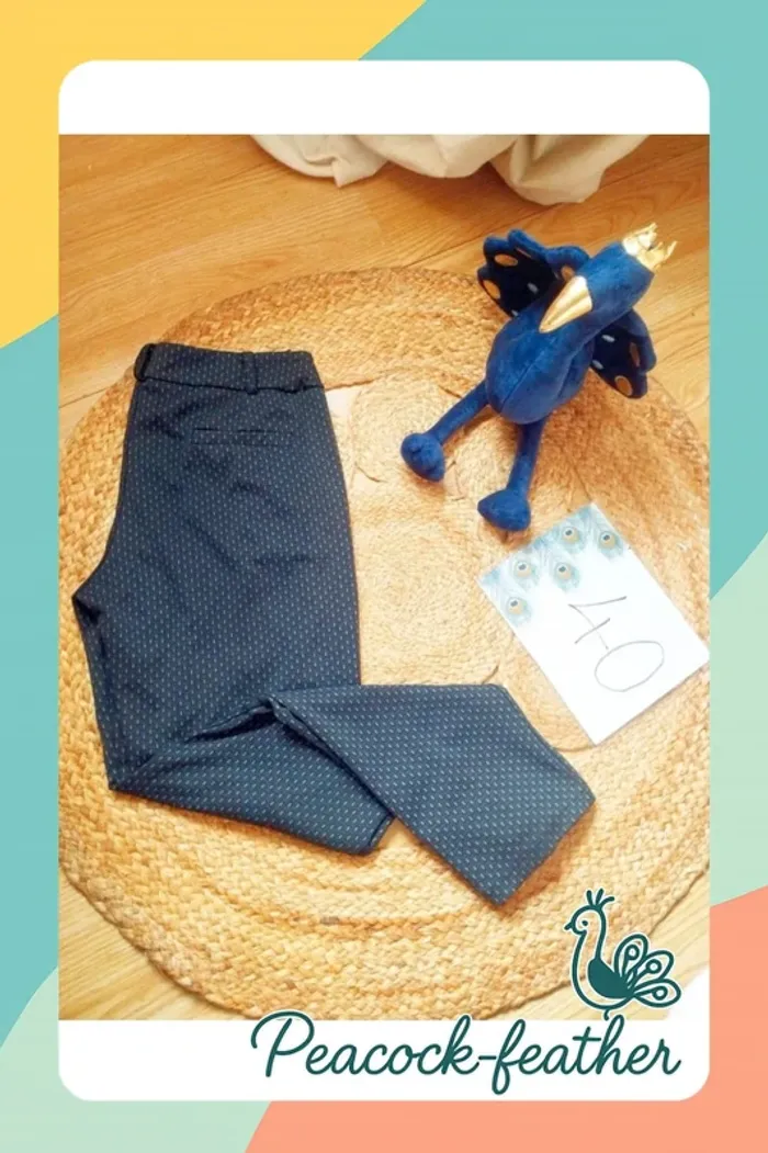 Pantalon imprimé gris 40