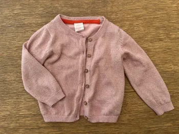 Gilet rose pailleté 80 fille