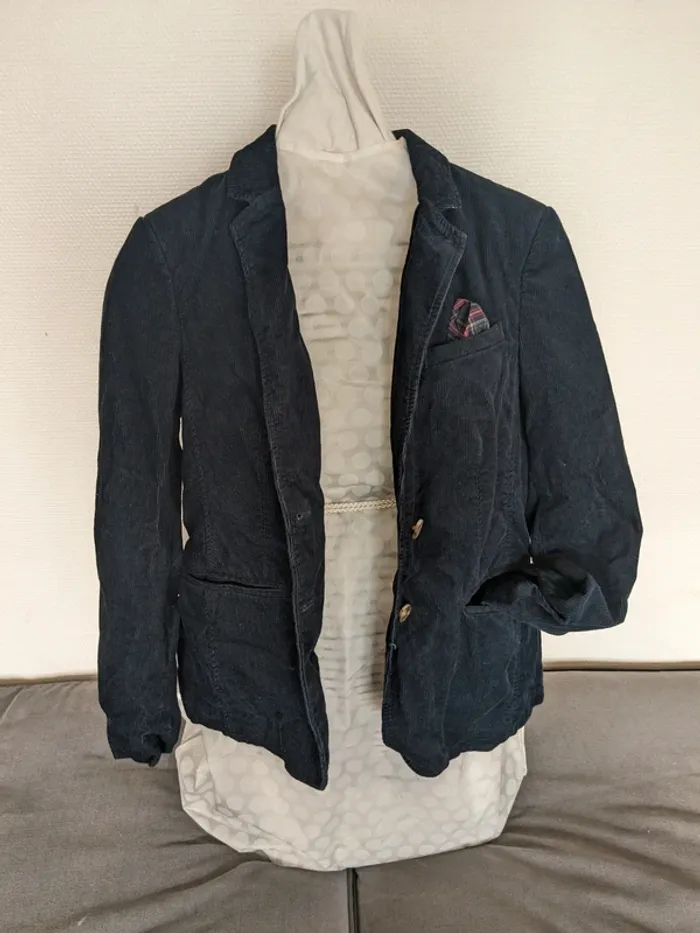 Veste Esprit simili velours - Marine. - photo numéro 2