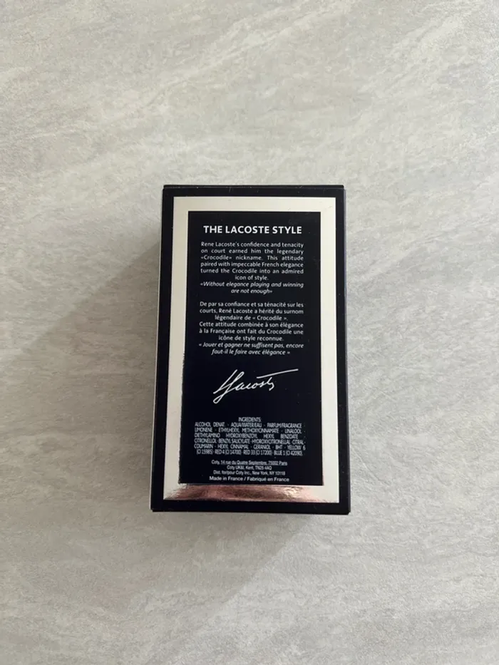 🔆 Boîte vide Eau de toilette pour collectionneur Lacoste L'Homme 100 ml - photo numéro 3