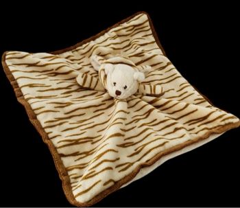 ❤️B4880  Doudou plat Mouchoir Girafe Ours Beige Marron BUKOWSKI