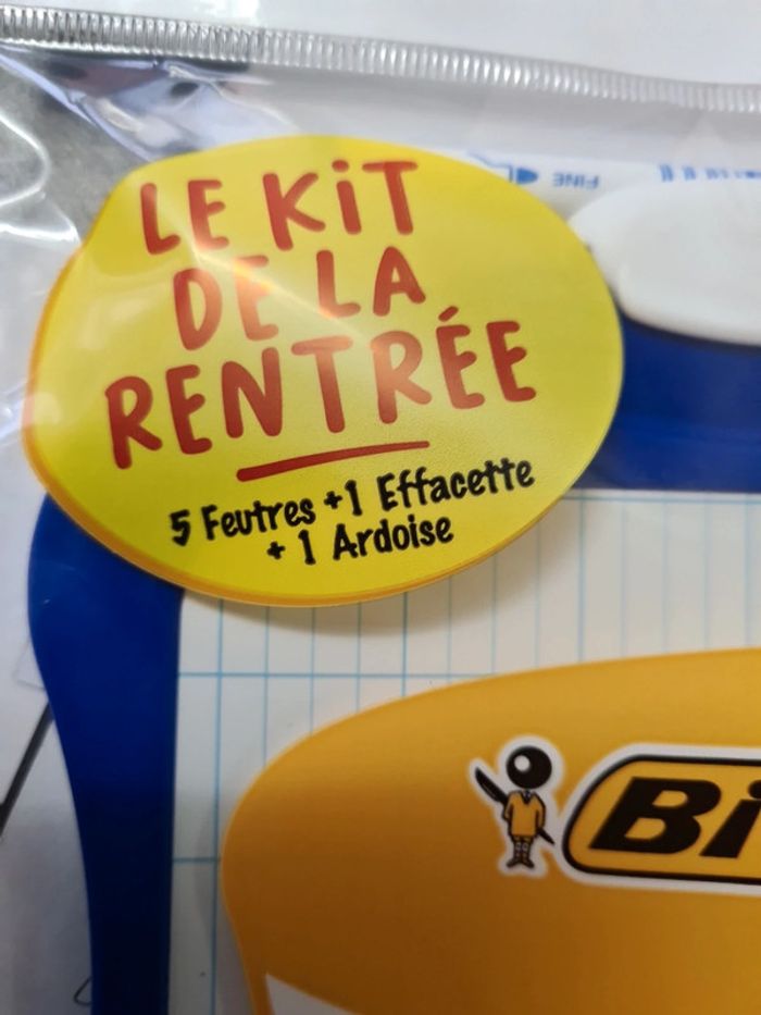 Kit ardoise &5 feutres & effacette bic - photo numéro 9