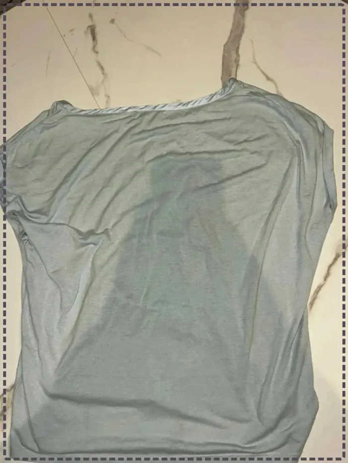 T-shirt bleu clair – Taille L - photo numéro 4
