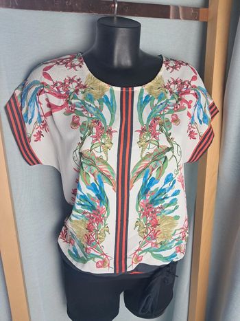 Un jour ailleurs haut tee-shirt blouse T.36/38 en tbe