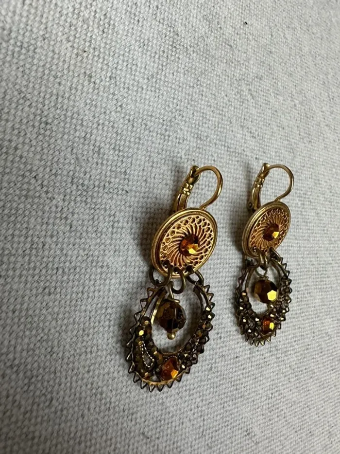Boucle d’oreille dorées Saona - photo numéro 7