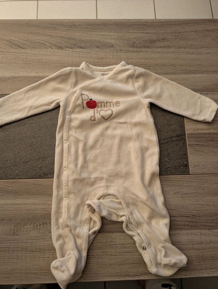 Lot de 3 pyjamas bébé fille 6mois grenouillère - photo numéro 4