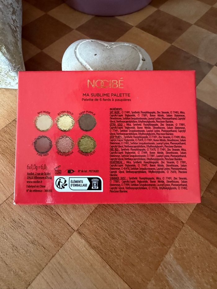 Palette nocibé 6 fards à paupières - photo numéro 3