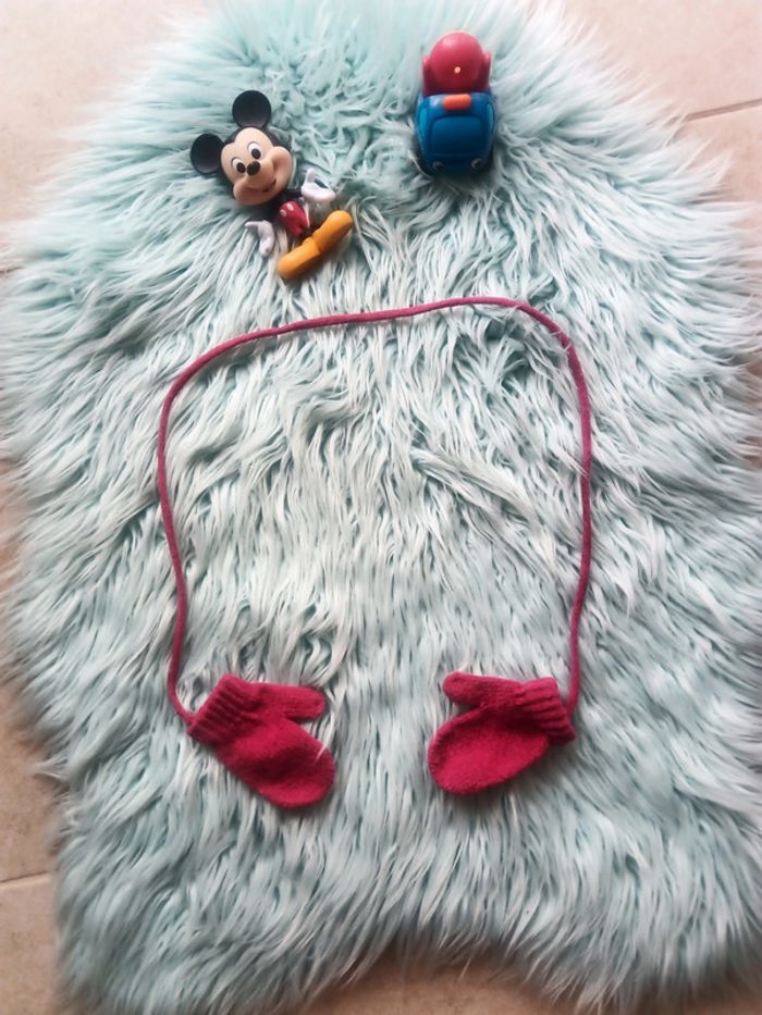 🐸 moufles rouge fille 0 6 mois 🐸