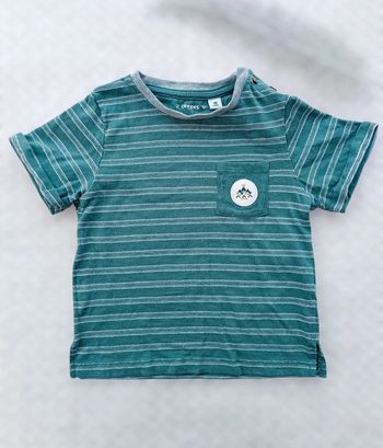 🔸 T-shirt Rayé Manches Courtes - Creeks 18 Mois Garçon🔸