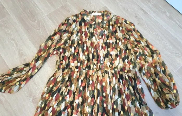 Robe longue légère motifs automnales taille s-m - photo numéro 3