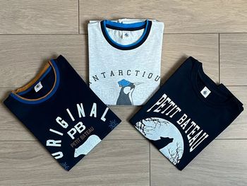 Lot de 3 t-shirts sérigraphiés Petit bateau T-6 ans