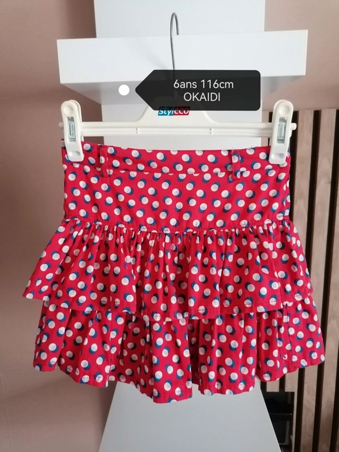Jupe rouge 6ans 116cm Okaidi