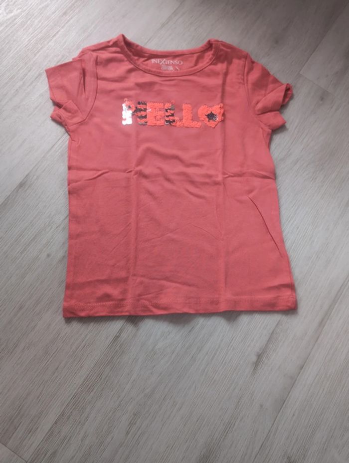 T shirt sequins magiques Hello