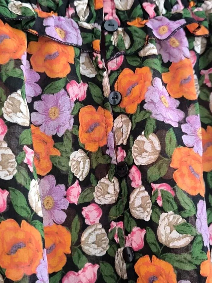 Blouse mousseline fleurie Mango 42 - photo numéro 6