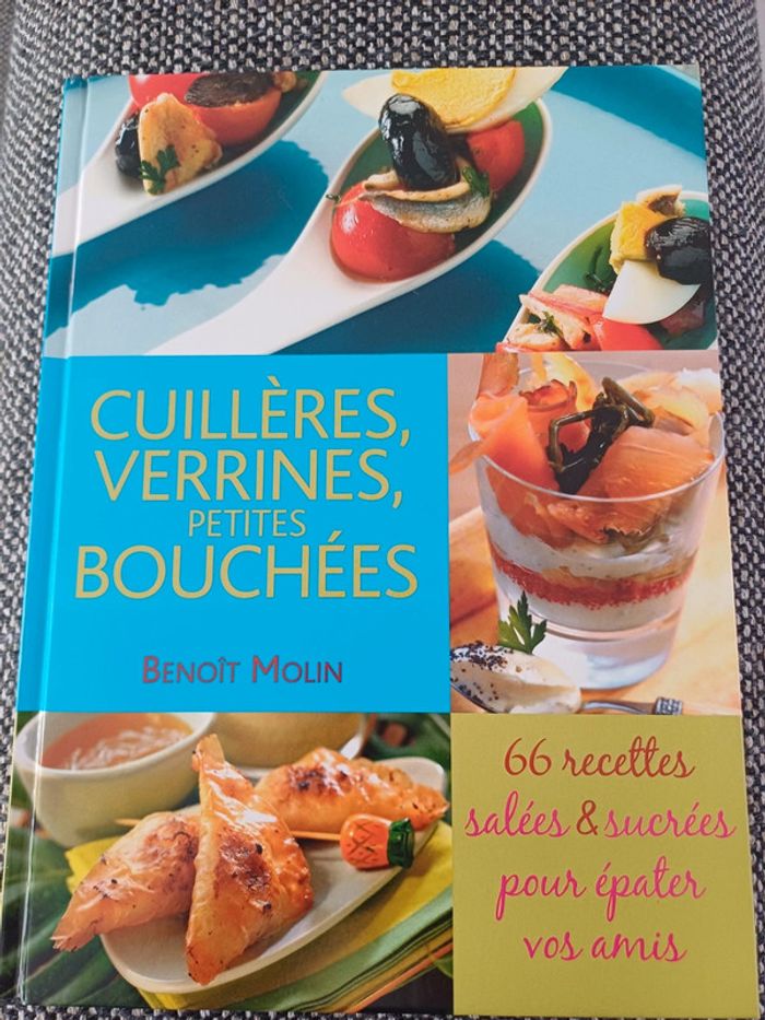 Livre de cuisine cuillères, verrines, petites bouchées