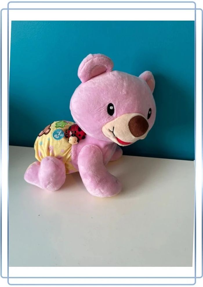 Peluche interactive vtech ourson 1.2.3 suis moi version rose