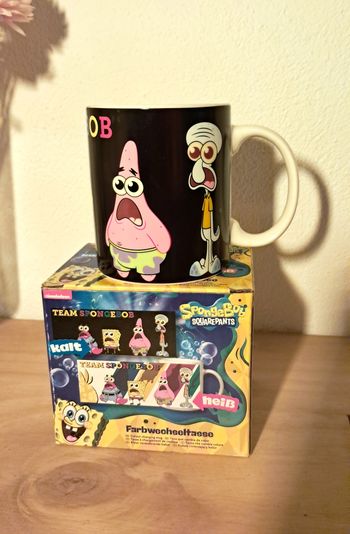 Mug Bob l’Éponge thermo-réactif – Neuf en boîte