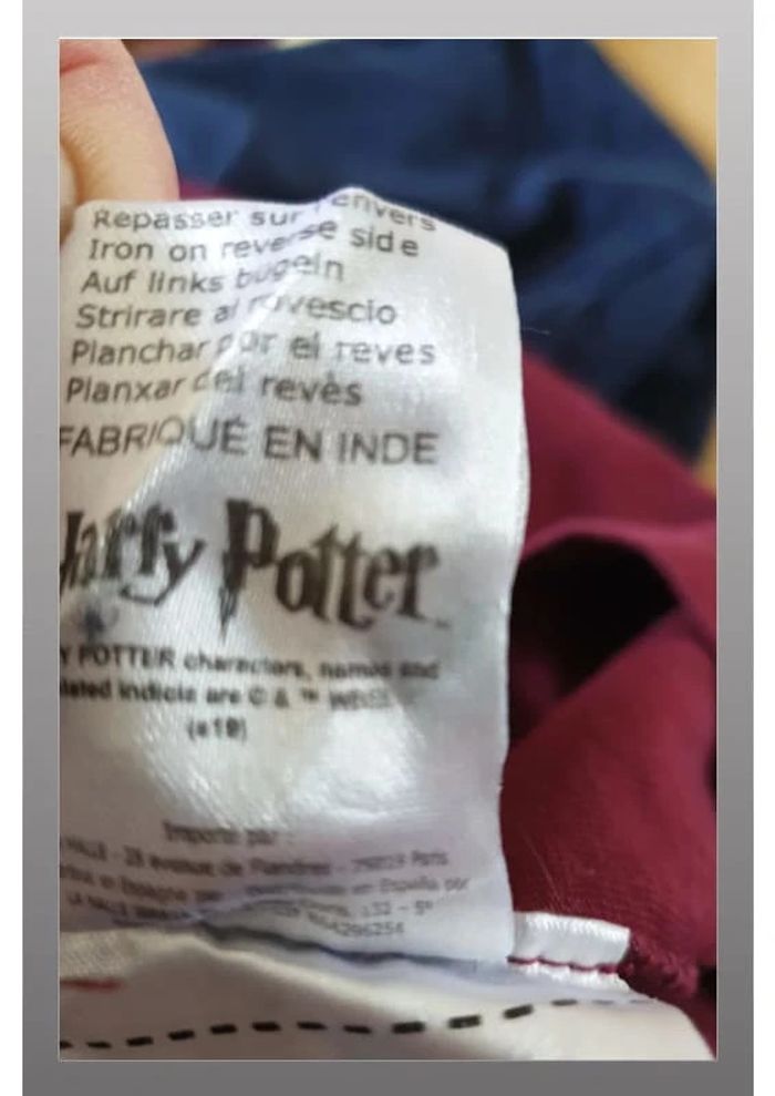 Tshirt enfant Harry Potter 16ans bordeau/bleu/jaune - photo numéro 5