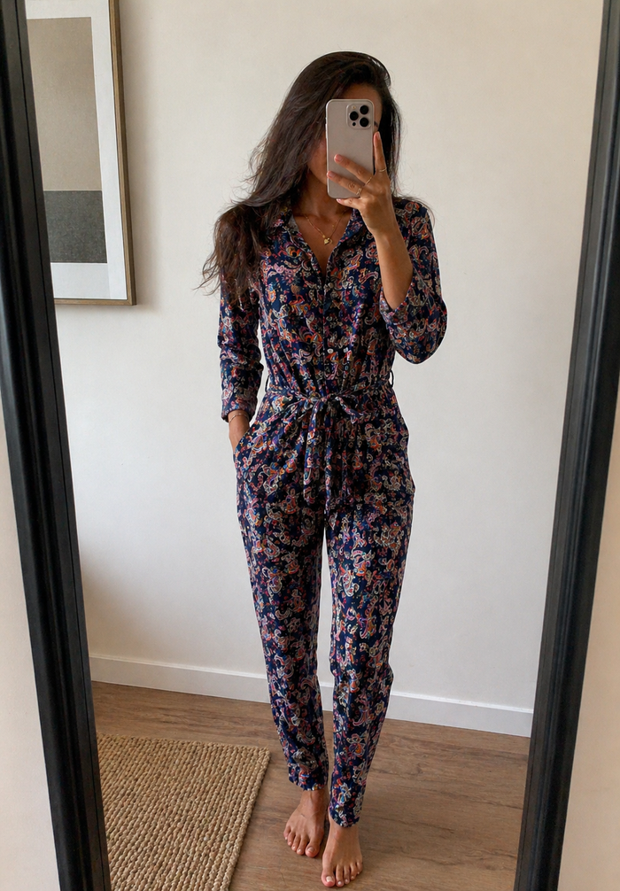 Combi pantalon NAF NAF à motifs cachemire - photo numéro 1