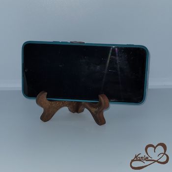 Chevalet support de téléphone marron
