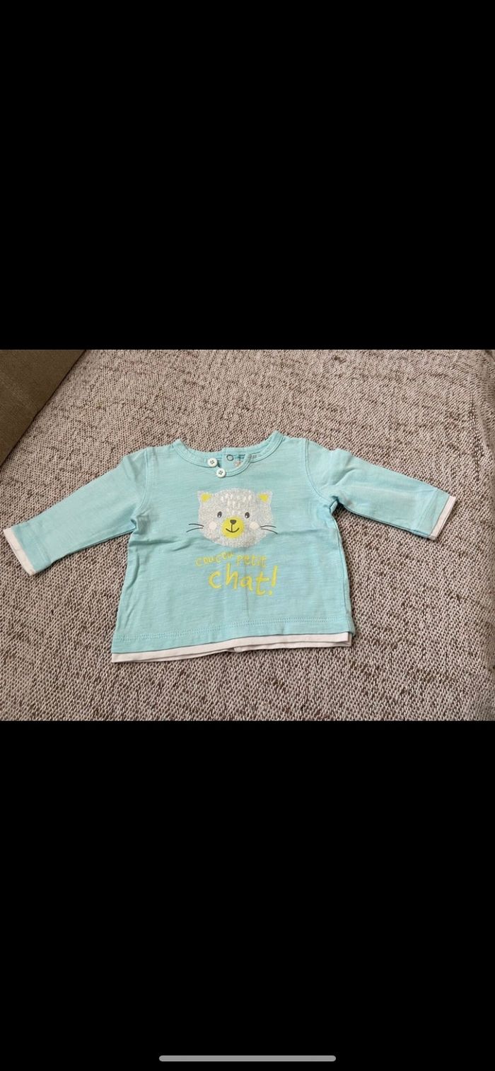 Teeshirt manches longues 1 mois