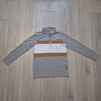 Maillot manche longue gris,blanc, camel. Garçon 10 ans. Marque In Extenso