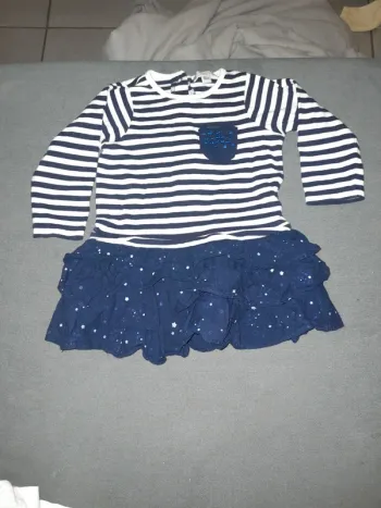 Robe marinière 6 mois 68 cm grain de blé