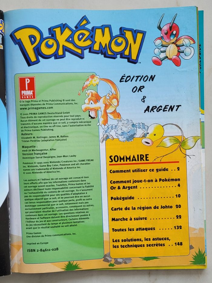 Guide Officiel Pokémon Version Or et Argent Prima 🇫🇷 - photo numéro 2