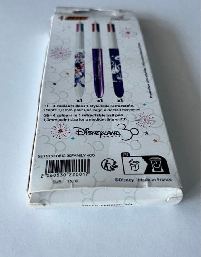 Set 3 stylos BIC 30e anniversaire Disneyland Paris - photo numéro 5