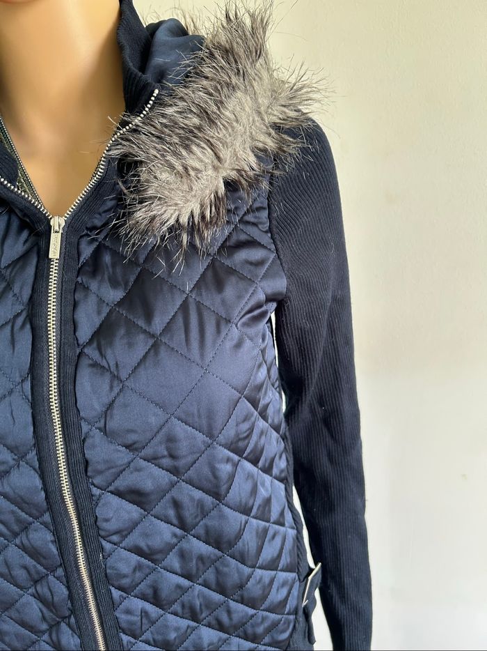 Veste bleue marine bi matière Morgan taille S jamais portée - photo numéro 4