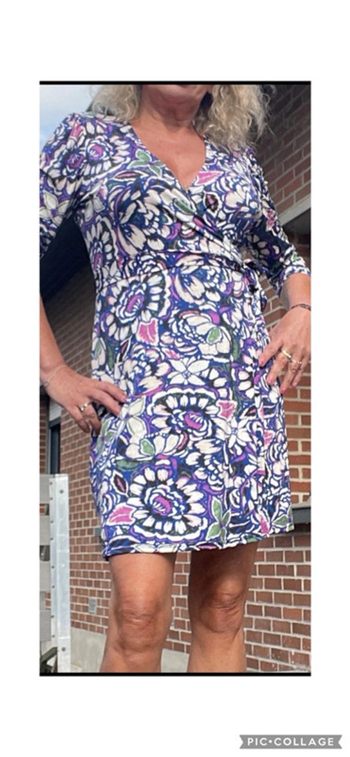 Morgan jolie robe portefeuille extensible taille 38 imprimé éclatant neuve - photo numéro 2