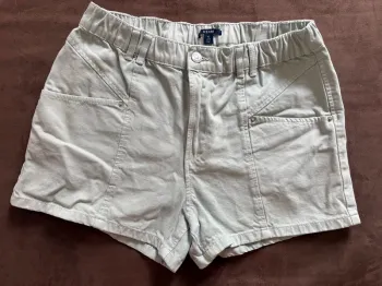 Short en jean vert d’eau