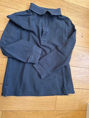 Polo manches longues bleu marine Kiabi garçon 5 ans en bon état 