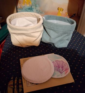 Lot 2 panieres velours