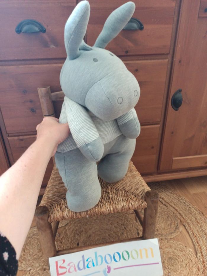 peluche Paco âne gris noukie' s coton bio tbe - photo numéro 4