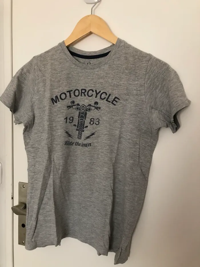 T-shirt gris coton