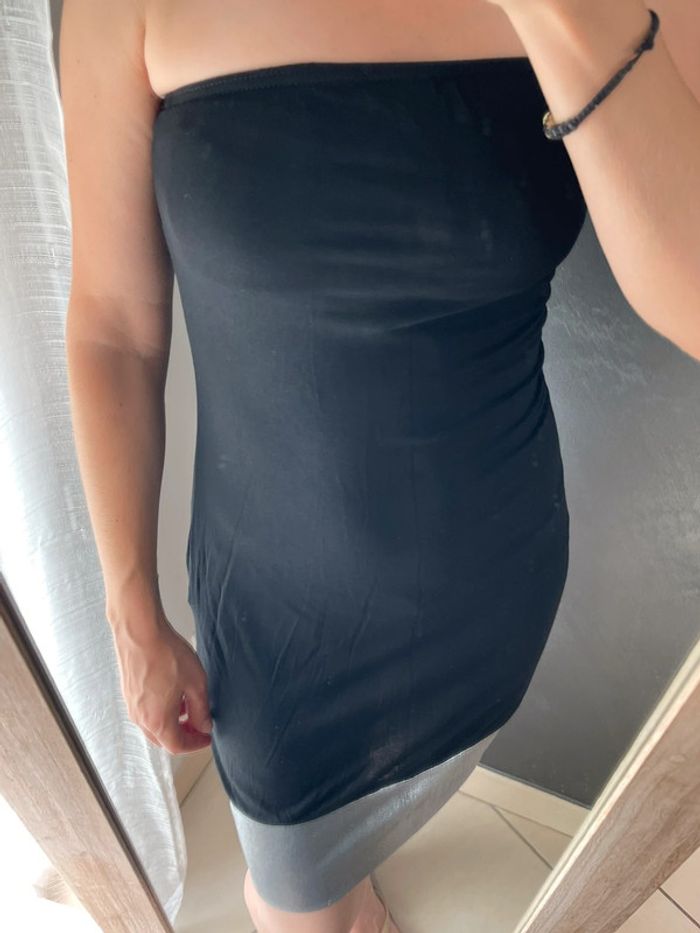 Robe sans bretelle noir