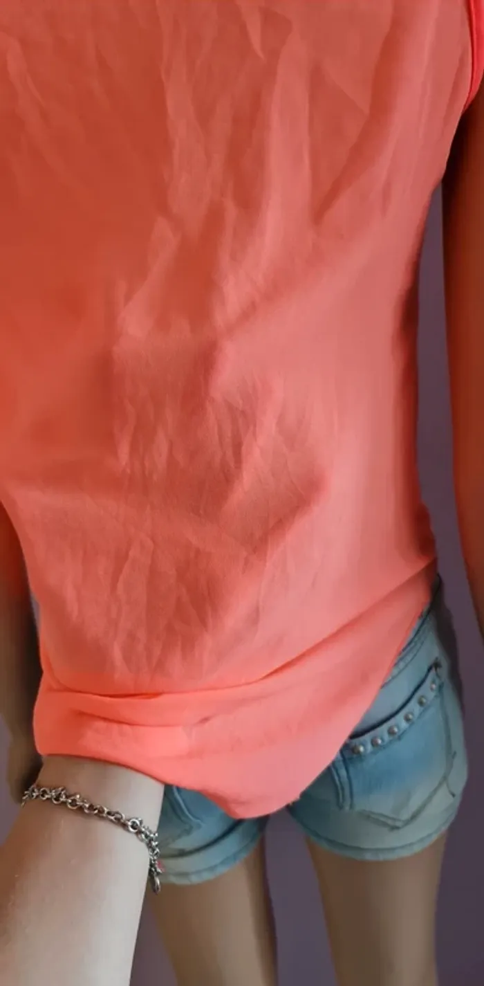 Débardeur femme couleur corail - photo numéro 5