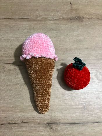 Glace et tomate au crochet neuf