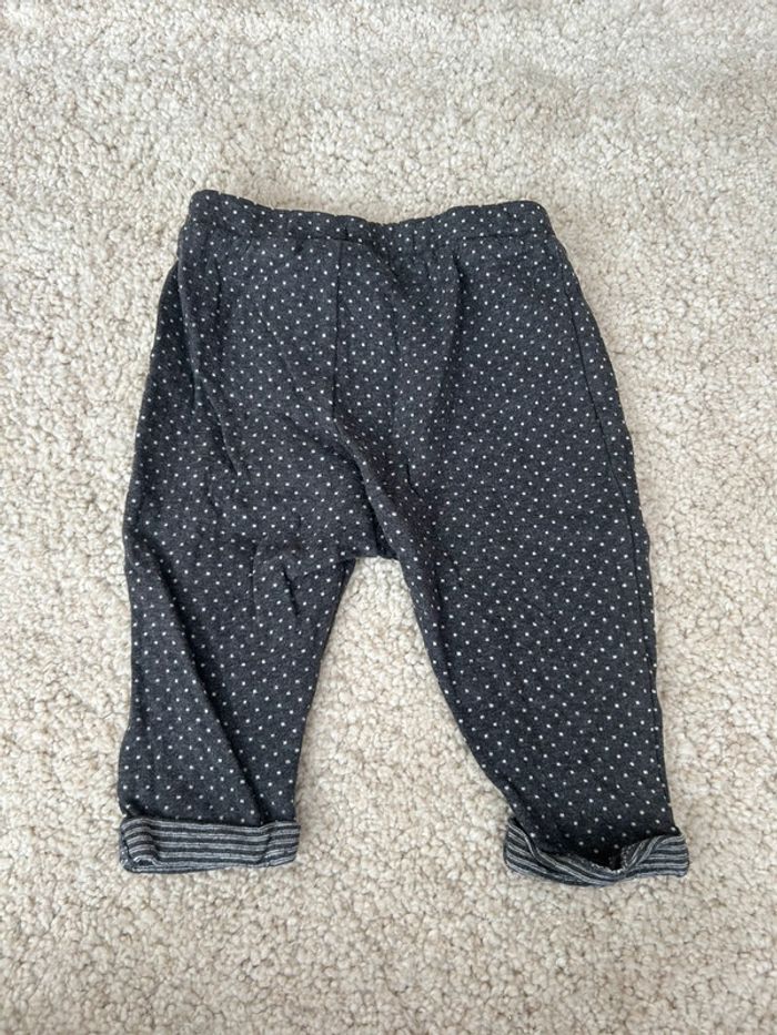 Pantalon type jogging noire à pois blanc fille - Zara - 6/9 mois - photo numéro 4
