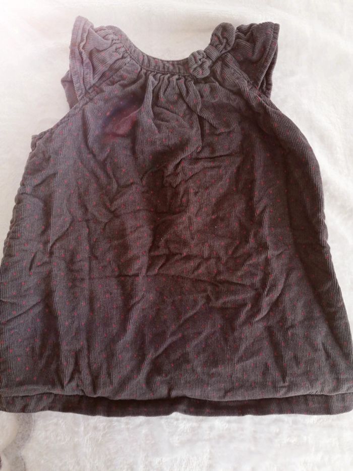 Robe marron à point rouge 12 mois - photo numéro 2