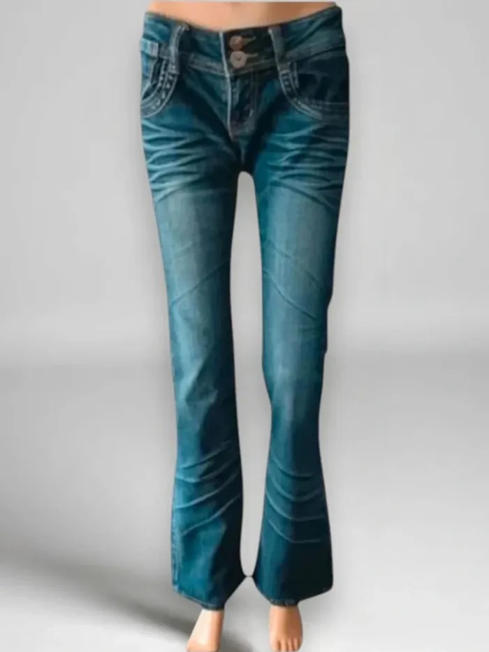 Jean vintage y2k Redseventy ,coupe flare style seventies ,taille basse ,elasthanne - photo numéro 2