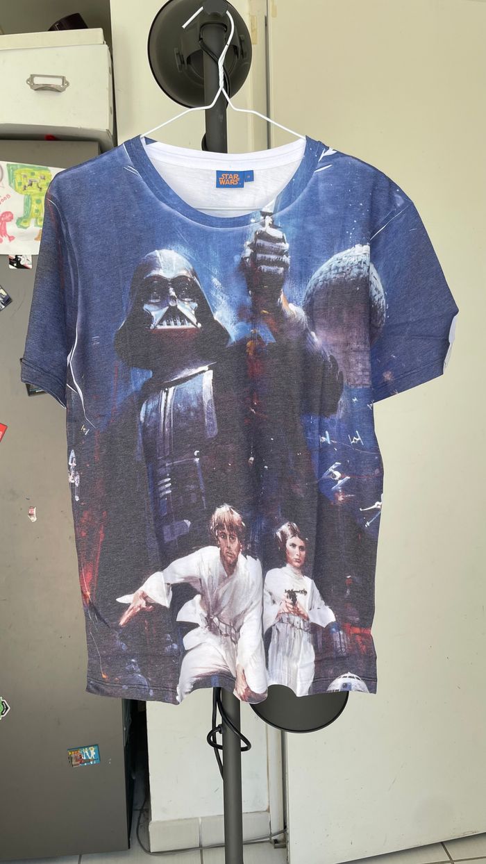 T-shirt Star Wars Peinture Luke Skywalker Dark Vador Princess Leia - M - Darth Vader