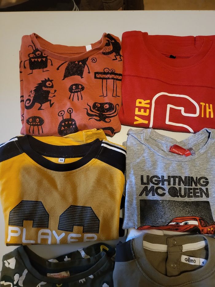 Lot de 12  t-shirts ML 4 ans garçons - photo numéro 2