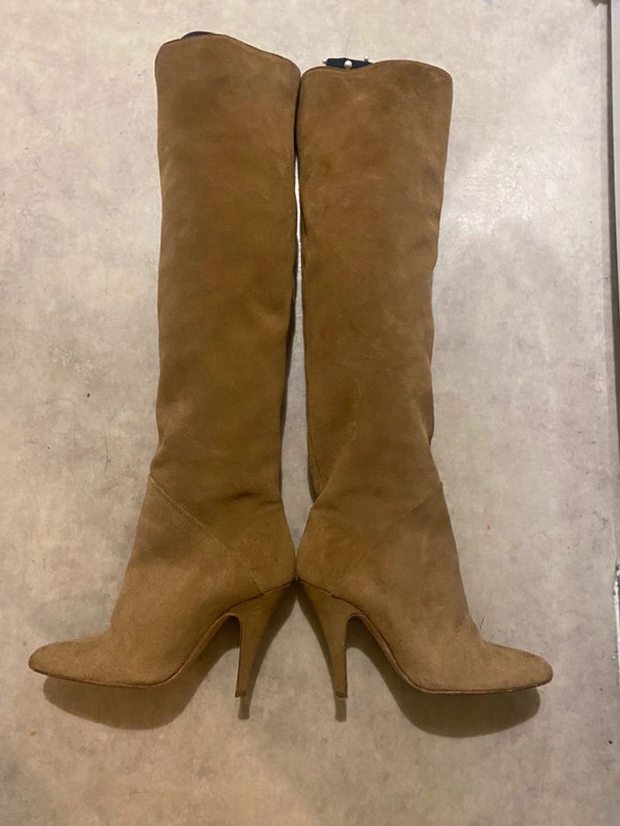 Magnifique bottes cuissardes haute talon  démentes mesdemoiselles daim 36