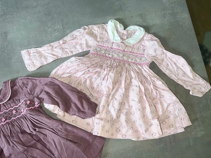 robe 6 mois vintage col Claudine faites à la main un Madagascar