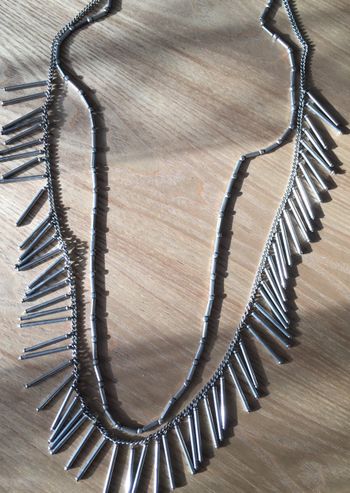 sautoir fantaisie collier long 2 rangs